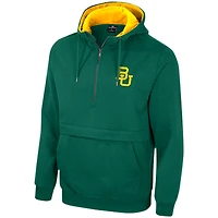Sweat à capuche demi-zippé Colosseum Green Baylor Bears pour hommes