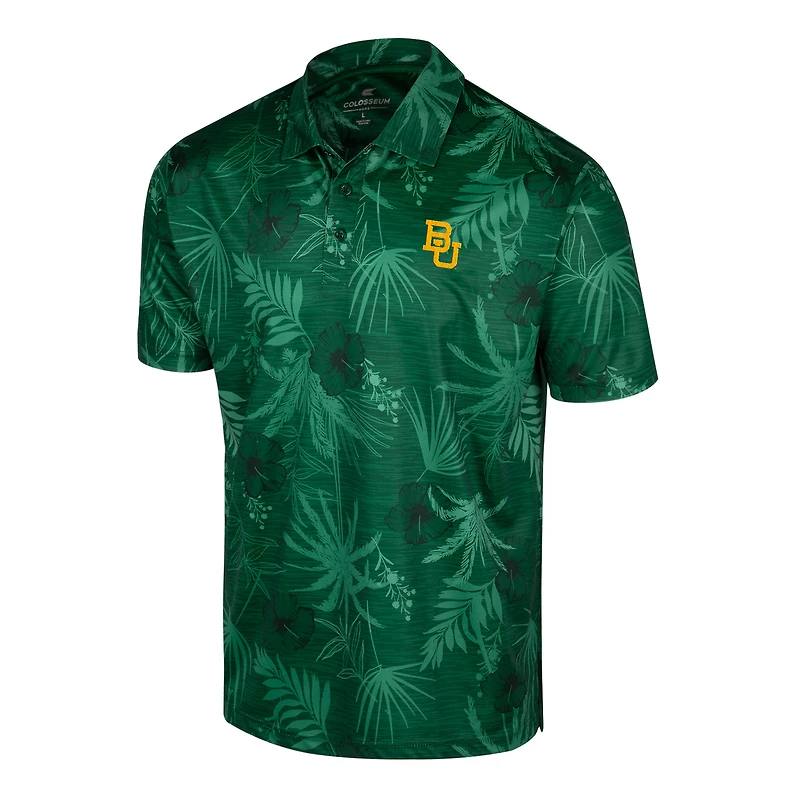 Polo d'équipe Baylor Bears Palms Colosseum vert pour homme