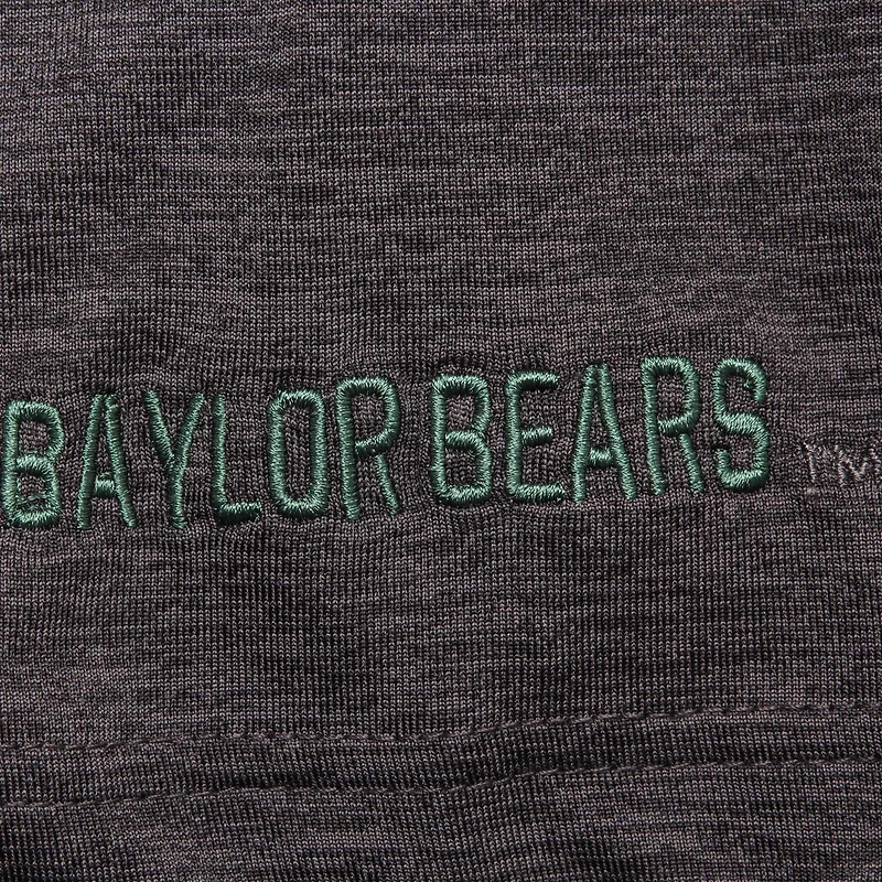 Men's Colosseum Heathered Black Baylor Bears Down Swing Polo