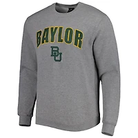 Men's Colosseum Heathered Gray Baylor Bears Arch & Logo Pullover Sweatshirt