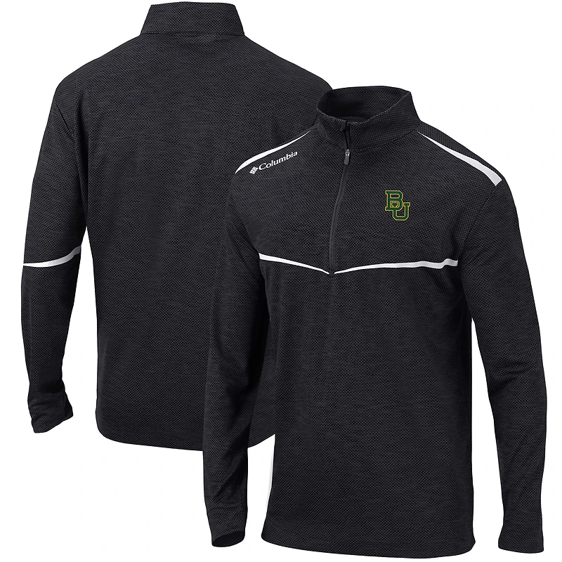 Veste noire Columbia Baylor Bears Scorecard Quarter-Zip pour homme
