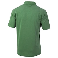 Men's Columbia Green Baylor Bears 2021 NCAA Basketball National Champions Omni-Wick Heathered Sunday Polo