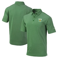 Men's Columbia Green Baylor Bears 2021 NCAA Basketball National Champions Omni-Wick Heathered Sunday Polo