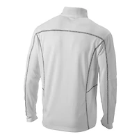 Men's Columbia White Baylor Bears 2021 NCAA Basketball National Champions Omni-Wick Shotgun Quarter-Zip Pullover Jacket