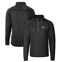 Pull-over en tricot à demi-fermeture éclair pour homme, couleur anthracite, Cutter & Buck, Baylor Bears, taille grande et