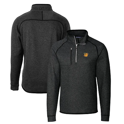 Pull-over en tricot à demi-fermeture éclair pour homme, couleur anthracite, Cutter & Buck, Baylor Bears, taille grande et