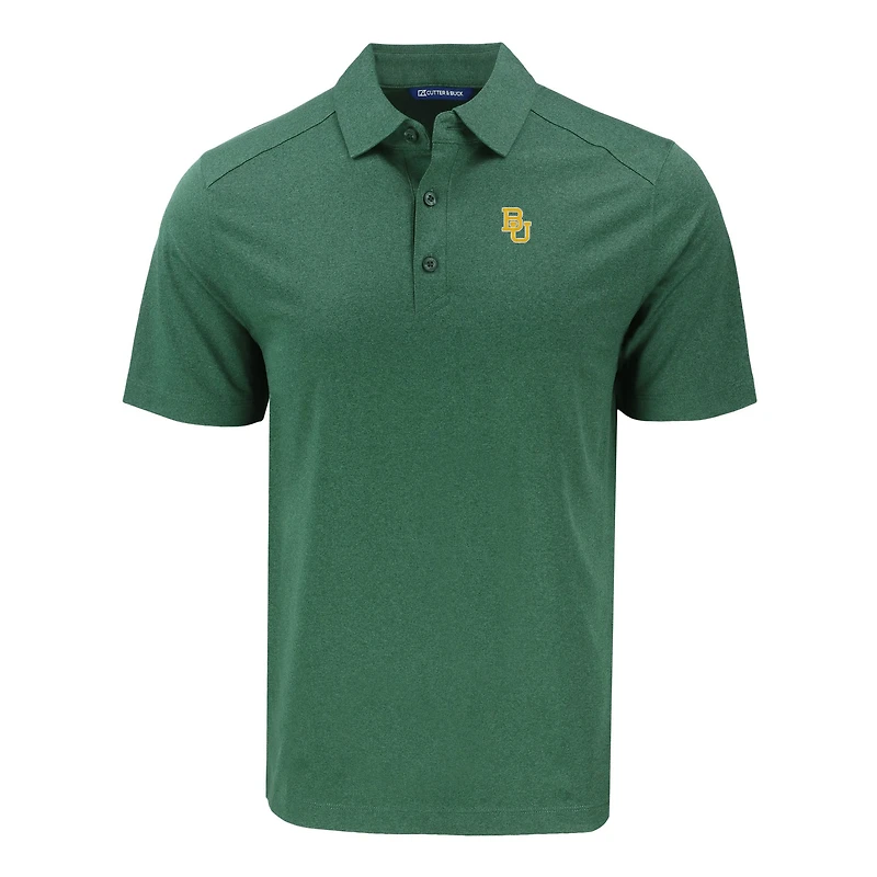 Polo recyclé extensible écologique Forge pour homme Cutter & Buck Heather Green Baylor Bears Big Tall