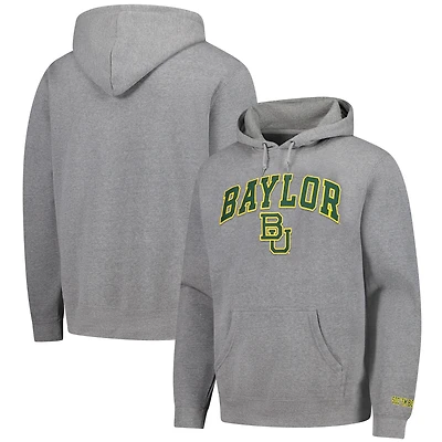 Men's  Heather Charcoal Baylor Bears Arch Logo Foundation Fleece Pullover Hoodie
