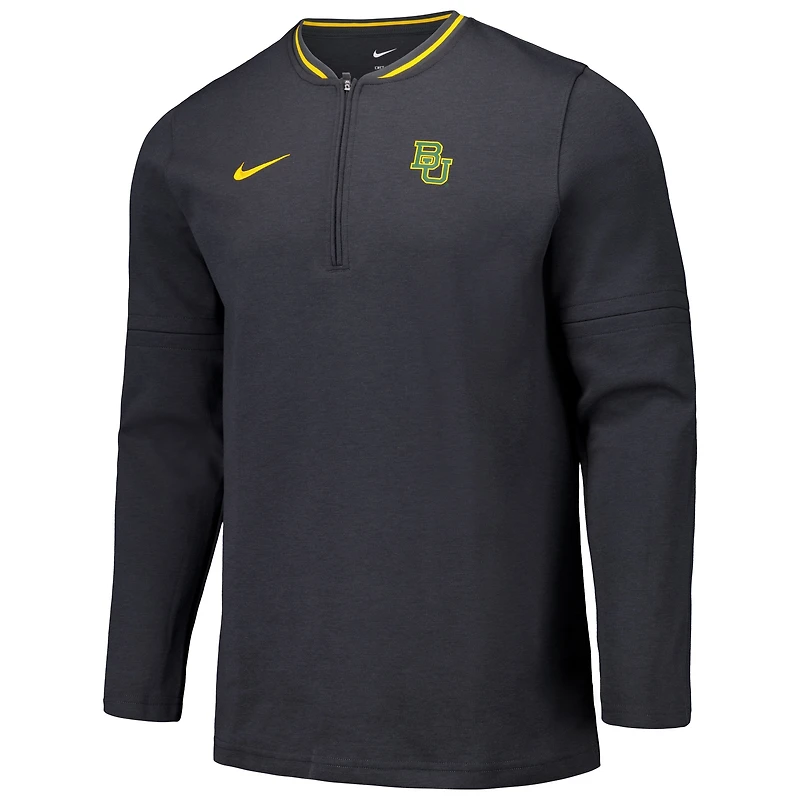 Men's Nike Anthracite Baylor Bears Coaches Quarter-Zip Jacket
