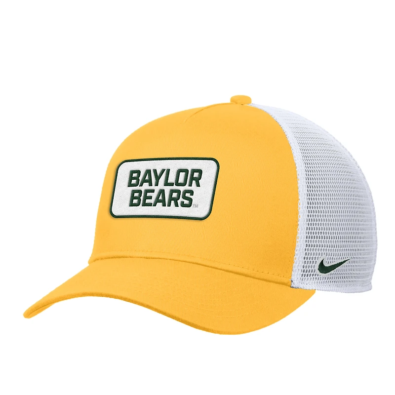 Casquette ajustable Nike Gold Baylor Bears 2025 On-Field Rise Trucker Performance pour homme