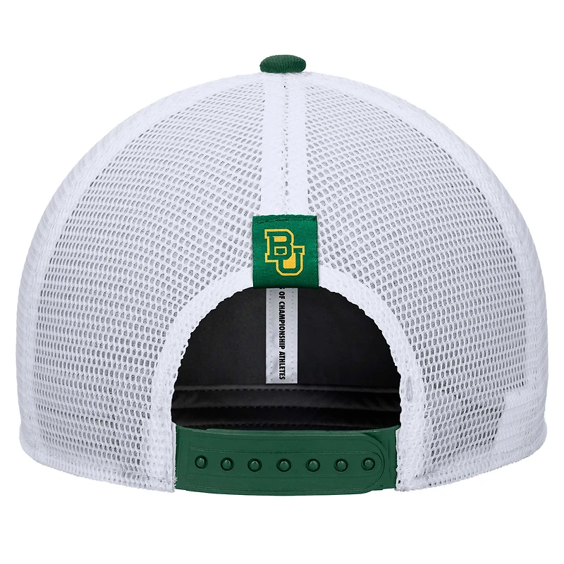 Casquette ajustable Nike Baylor Bears 2024/25 Sideline Rise Trucker pour homme, verte