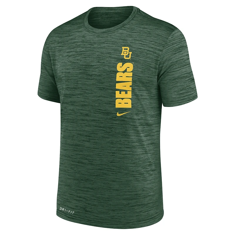 T-shirt Nike Baylor Bears 2024 Sideline Velocity Legend Performance vert pour homme