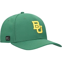 Casquette Nike verte Baylor Bears 2024 Sideline Rise Swoosh Flex pour homme