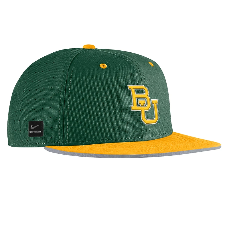 Men's Nike Green Baylor Bears 2025 On-Field True Performance Baseball Fitted Hat