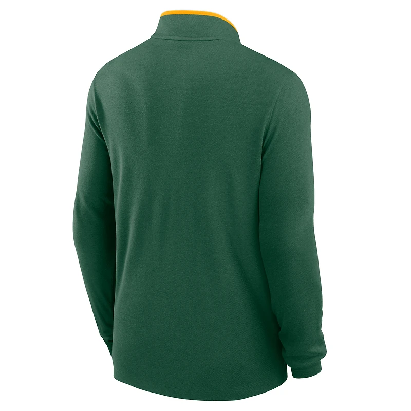 Pull-over Nike vert Baylor Bears Basketball Victory Dri-FIT à demi-zip pour homme