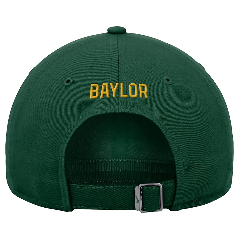 Casquette ajustable Nike Baylor Bears Club verte pour homme