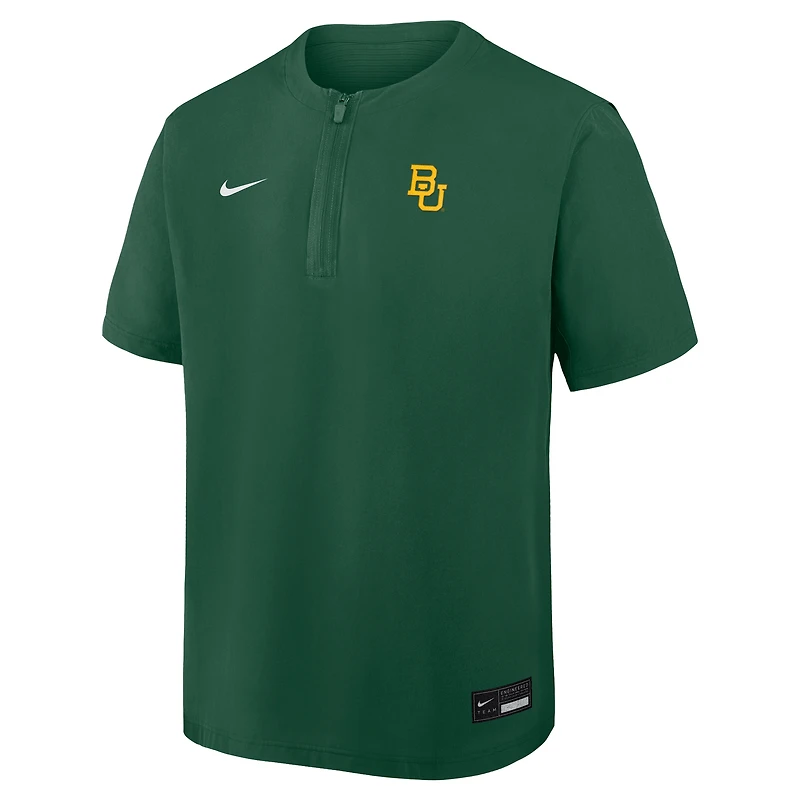 Coupe-vent Nike vert Baylor Bears Dri-FIT à quart de zip pour homme
