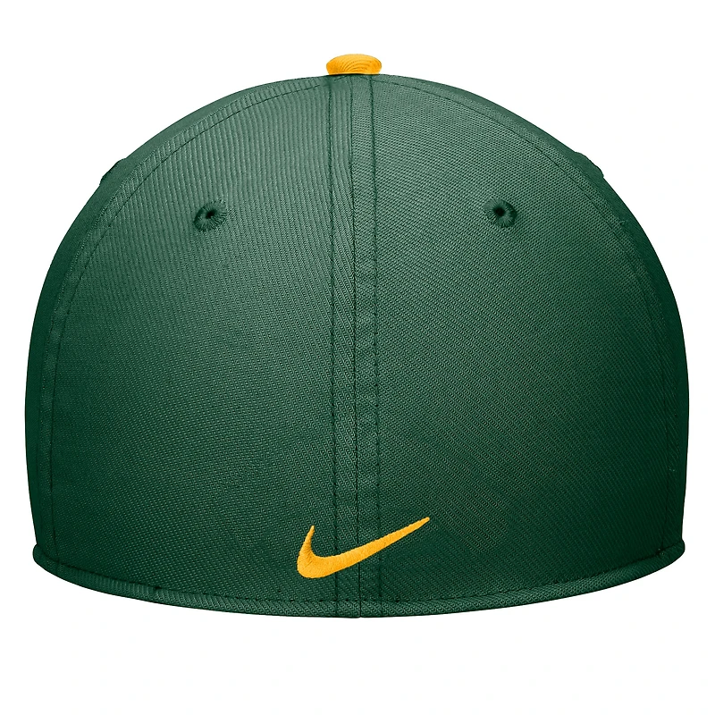 Casquette Nike Rise Performance Flex verte pour homme des Baylor Bears
