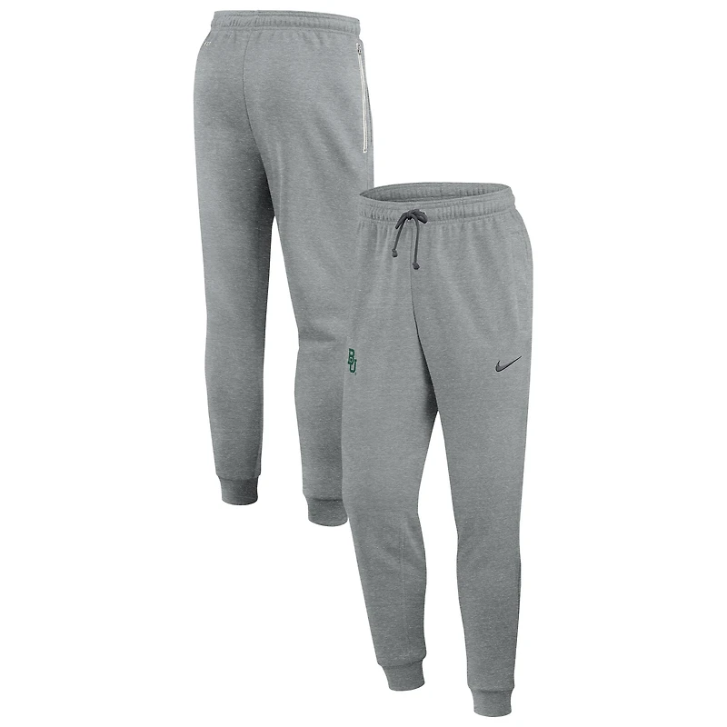 Men's Nike Heather Gray Baylor Bears Basketball Practice Dri-FIT Taper Sweatpants