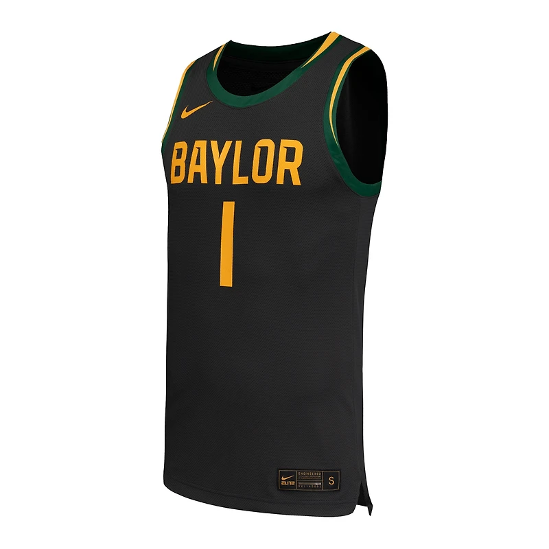 Maillot de basket-ball réplique Nike #1 noir Baylor Bears pour homme