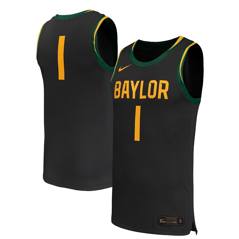Maillot de basket-ball réplique Nike #1 noir Baylor Bears pour homme