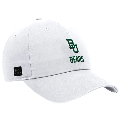 Casquette ajustable Nike blanche Baylor Bears 2025 On-Field Club pour homme