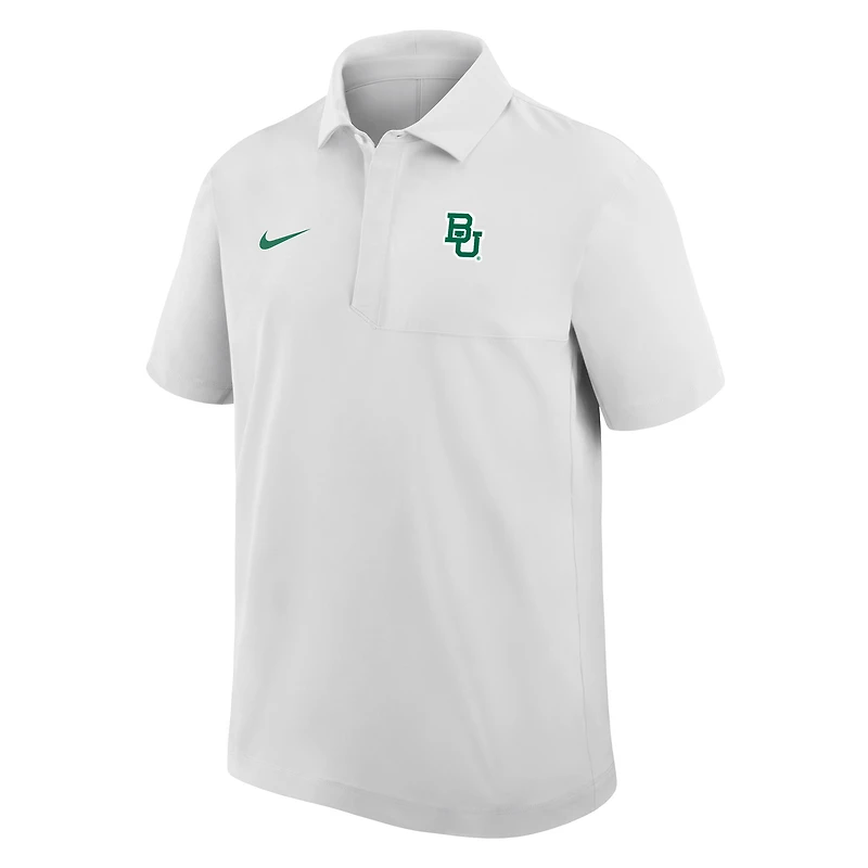 Men's Nike White Baylor Bears Woven Polo