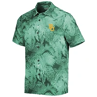 Men's Tommy Bahama Green Baylor Bears Coast Luminescent Frond Camp IslandZone Button-Up Shirt