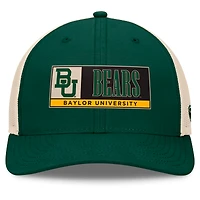 Casquette ajustable Bennett Trucker verte/naturelle pour homme Top of the World Baylor Bears