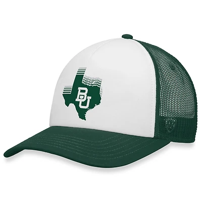 Casquette Snapback Tone Down Trucker Bears Top of the World blanche/verte pour homme