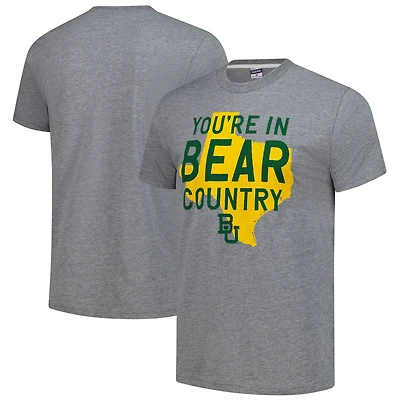 T-shirt unisexe Charlie Hustle Heather Gray Baylor Bears Bear Country Tri-Blend