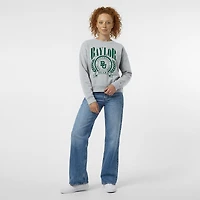 Sweat-shirt à col rond Powerblend gris chiné pour femme, modèle Champion