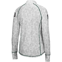 Women's Colosseum Camo Baylor Bears OHT Military Appreciation Officer Arctic Lightweight Quarter-Zip Top