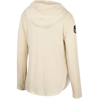 T-shirt à capuche manches longues Colosseum Cream Baylor Bears OHT pour femmes, appréciation militaire Casey Raglan