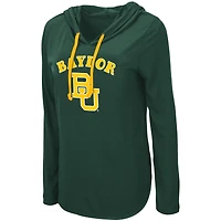 Colosseum Green Baylor Bears My Lover T-shirt léger à capuche manches longues pour femme