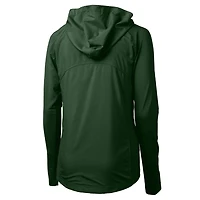 Women's Cutter & Buck Green Baylor Bears Adapt Eco Knit Hybrid Recycled Full-Zip Hoodie