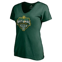T-shirt à col en V Fanatics Green Baylor Bears 2021, champions nationaux de basketball masculin de la NCAA, Triple Threat