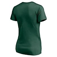 T-shirt à col en V Fanatics Green Baylor Bears 2021, champions nationaux de basketball masculin de la NCAA, Triple Threat