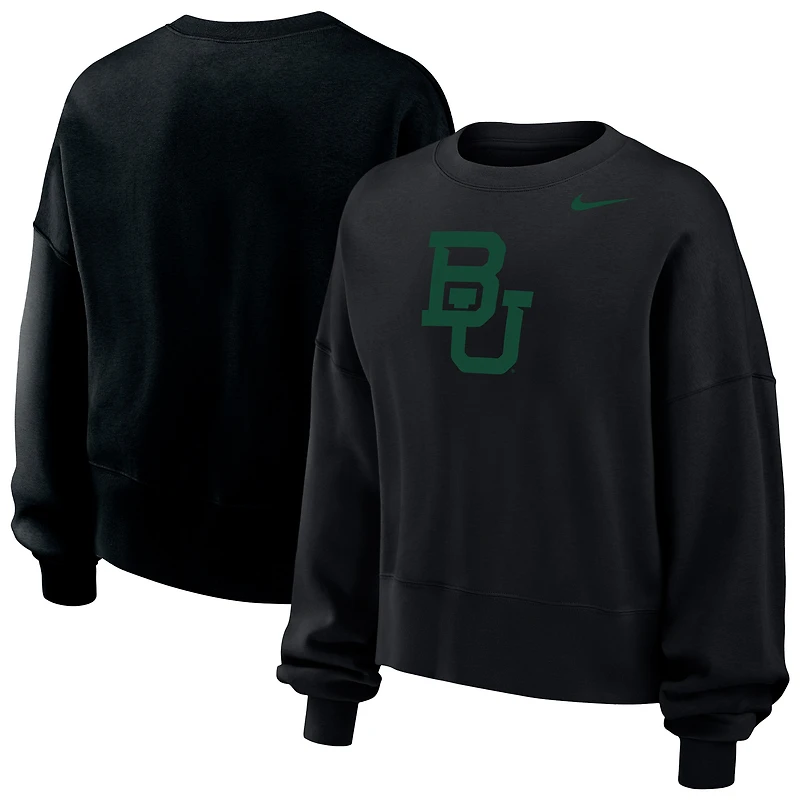 Sweat-shirt polaire Nike Phoenix noir pour femme, Baylor Bears