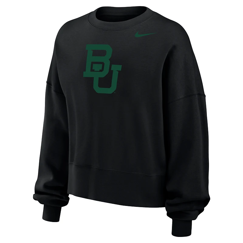 Sweat-shirt polaire Nike Phoenix noir pour femme, Baylor Bears