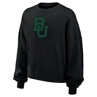 Sweat-shirt polaire Nike Phoenix noir pour femme, Baylor Bears