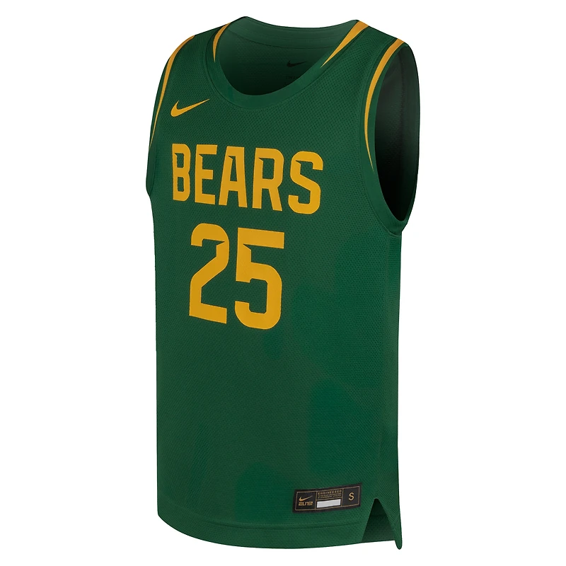Maillot de basketball réplique Nike Baylor Bears n° 25 vert forêt pour enfant
