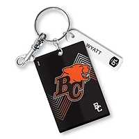 BC Lions Personalized Leather Rectangle Keychain