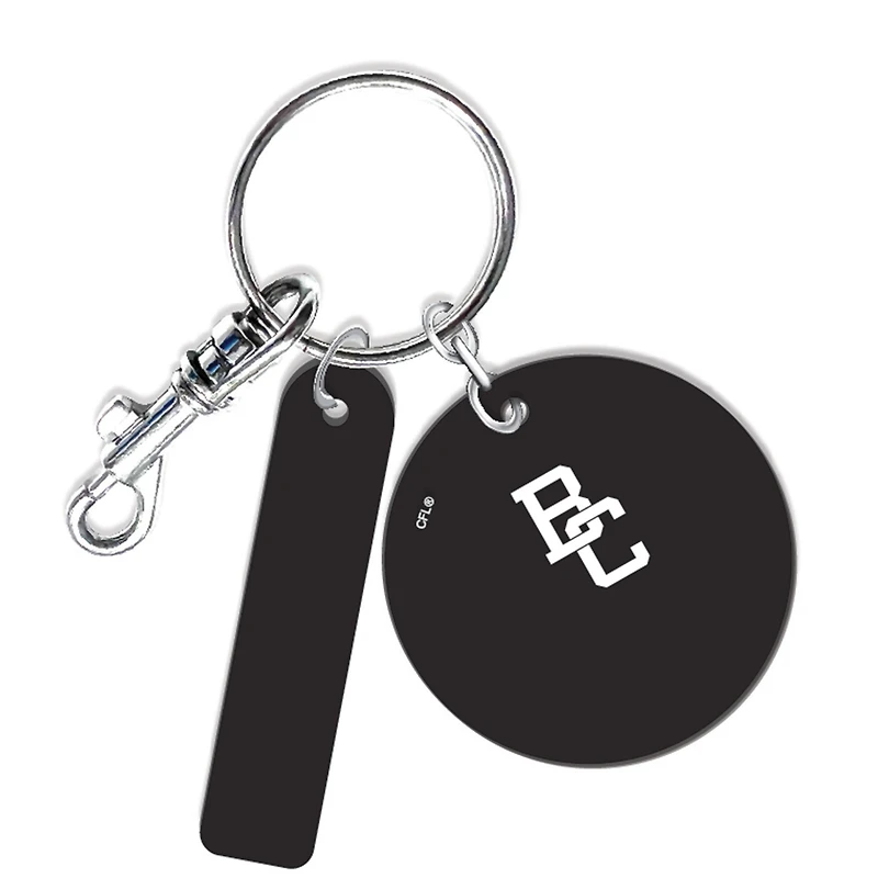 BC Lions Personalized Leather Round Keychain
