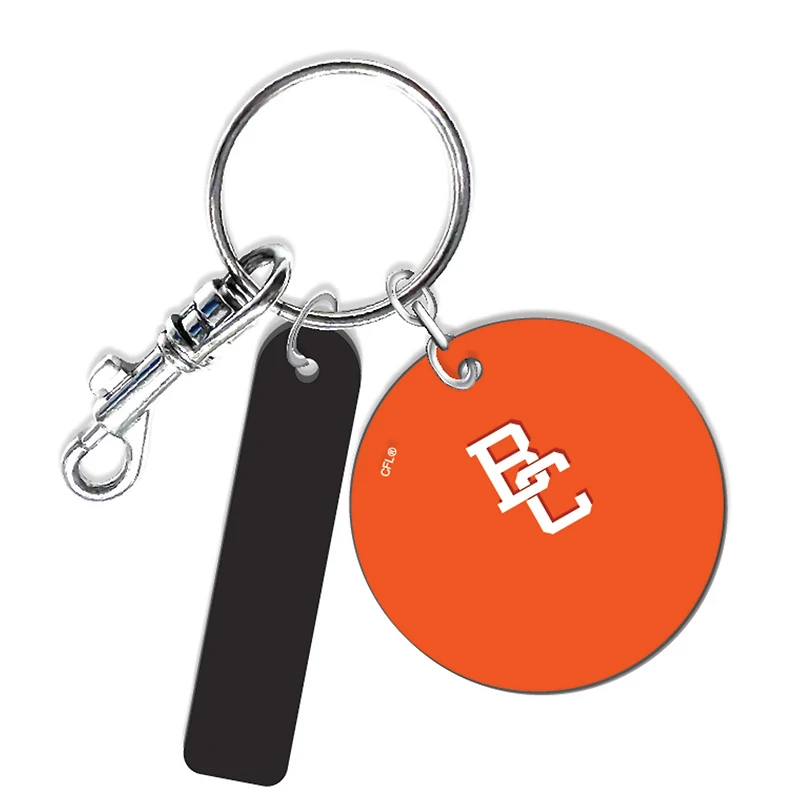 BC Lions Personalized Leather Round Keychain