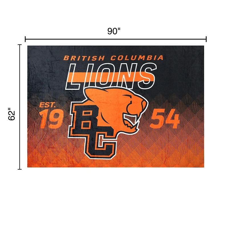 BC Lions 62" x 90" Family Blanket