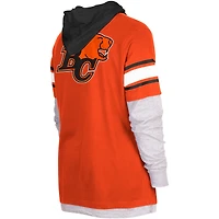 Sweat à capuche orange 5th & Ocean by New Era BC Lions Twofer pour hommes