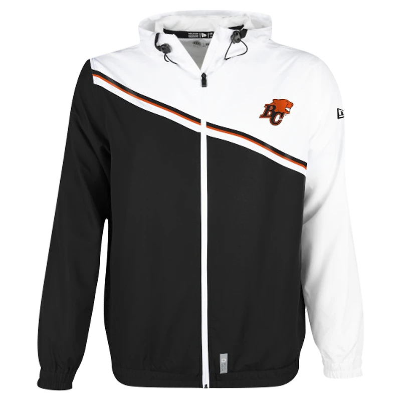 Veste noire à fermeture éclair intégrale Ripstop tissée Pinnacle New Era pour hommes BC Lions