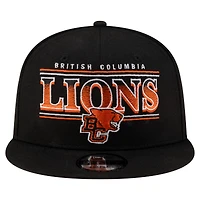 Casquette snapback noire New Era BC Lions Sideline 9FIFTY pour homme