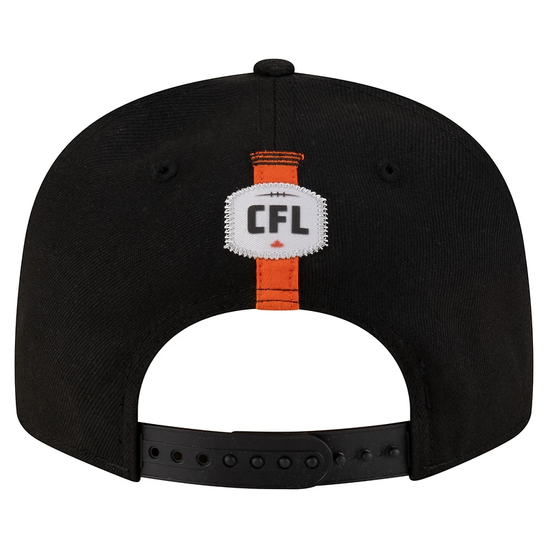 Casquette snapback noire New Era BC Lions Sideline 9FIFTY pour homme